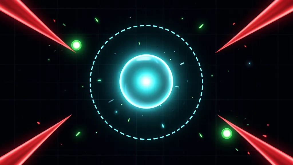 "Pulse — neon orbit survival game thumbnail showing a cyan core, orbiting player orb, red hazards, and green energy pulses"